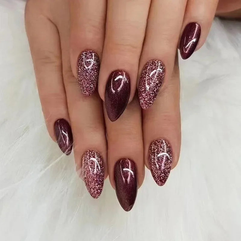 The Scholar — Wine Red Burgundy Press-On Nails